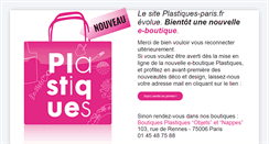 Desktop Screenshot of plastiques-paris.fr